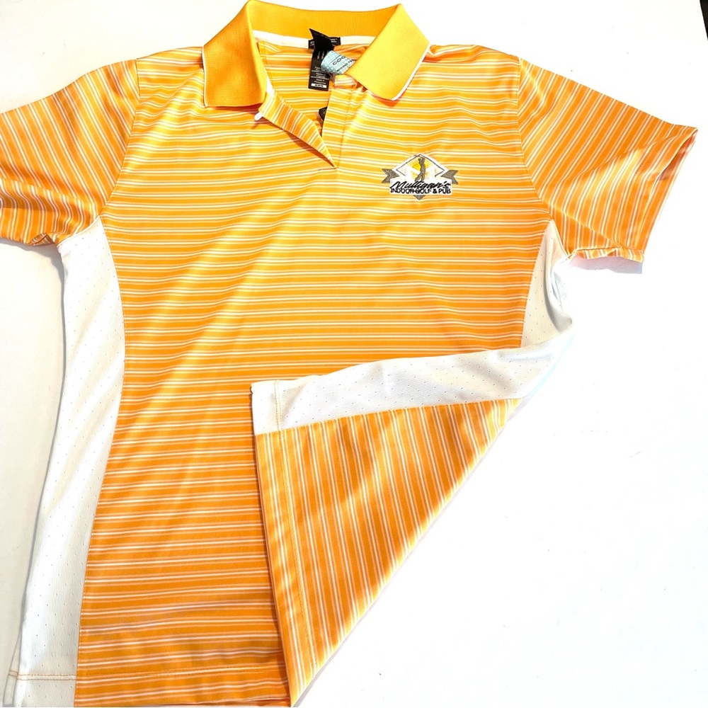 NWT: Page and Tuttle golf shirt, orange medium